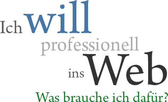 Ich will professionell ins Web – Was brauche ich dafür?